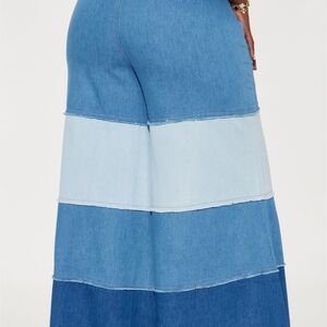 Women's Blue Colorblock Jeans